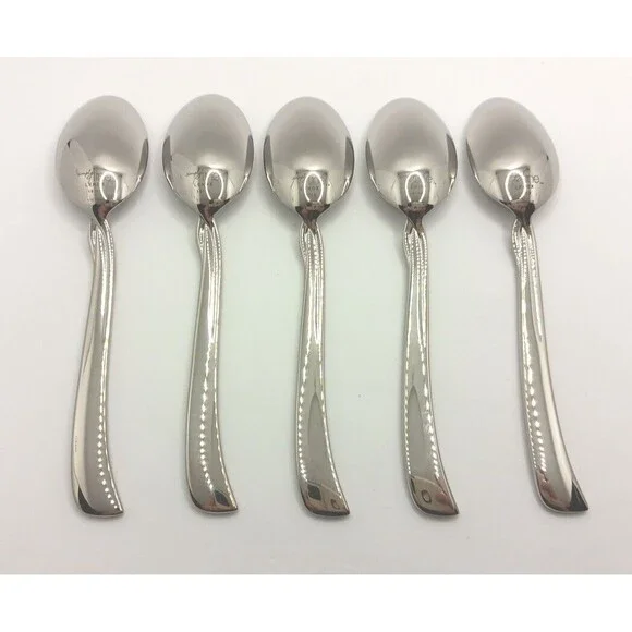 Lenox Simply Fine Twist 5 Piece Teaspoon Set 18/10 Stainless Vietnam New - Picture 5 of 9
